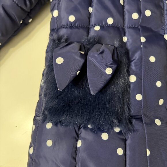 Girls Polka Dot Puffer and Fleece Jacket (size 10) - Picture 11 of 11